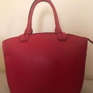 Italian Leather Handbag Red by Monnaluna